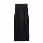 Women's Spring Women's Pile Collar Sleeveless Top Breasted Skirt Set
