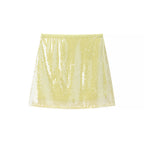 Sequined Narrow Waist Ultra Short Hip Shorts