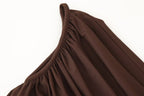 Women's Asymmetric Pleated One Shoulder Corset Top
