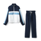Spring Summer Fashionable Side Striped With Decorative Jacket Coat Pant Set