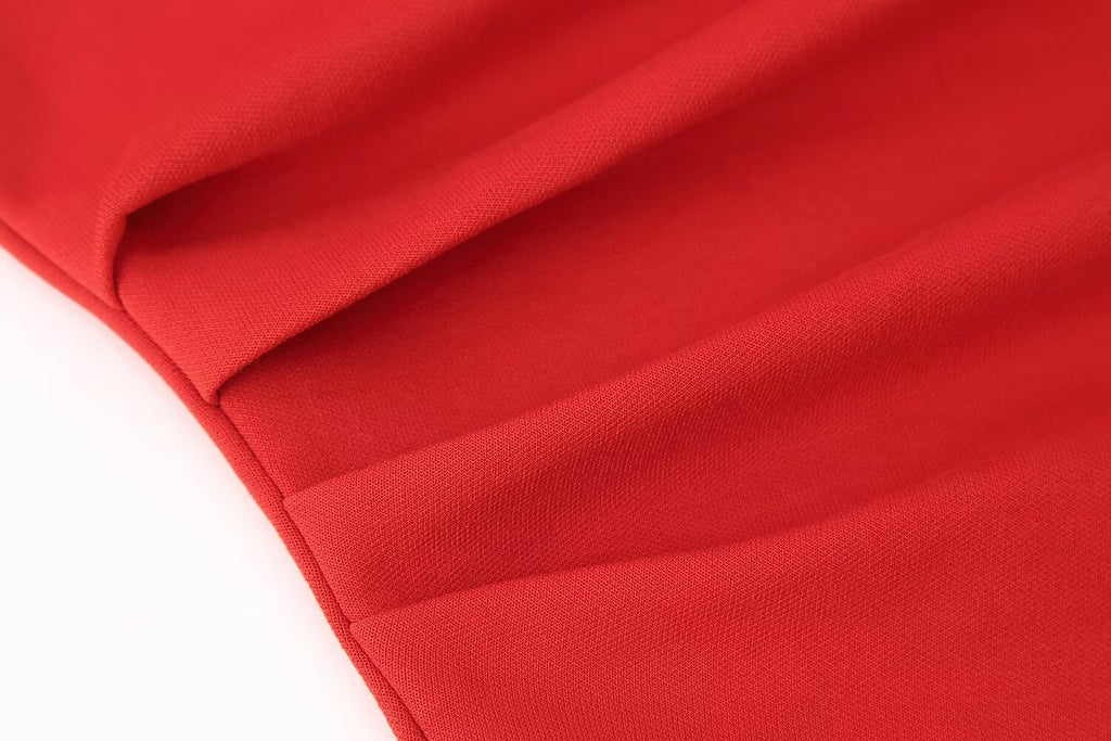 Asymmetric Sleeveless Pleated A-Line Mini Dress