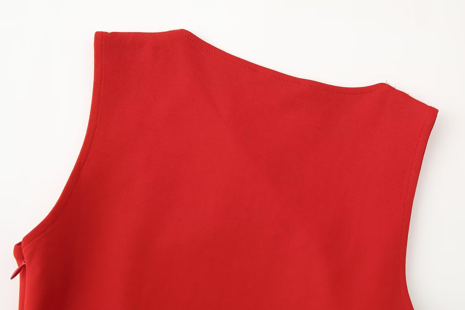 Asymmetric Sleeveless Pleated A-Line Mini Dress