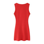 Asymmetric Sleeveless Pleated A-Line Mini Dress