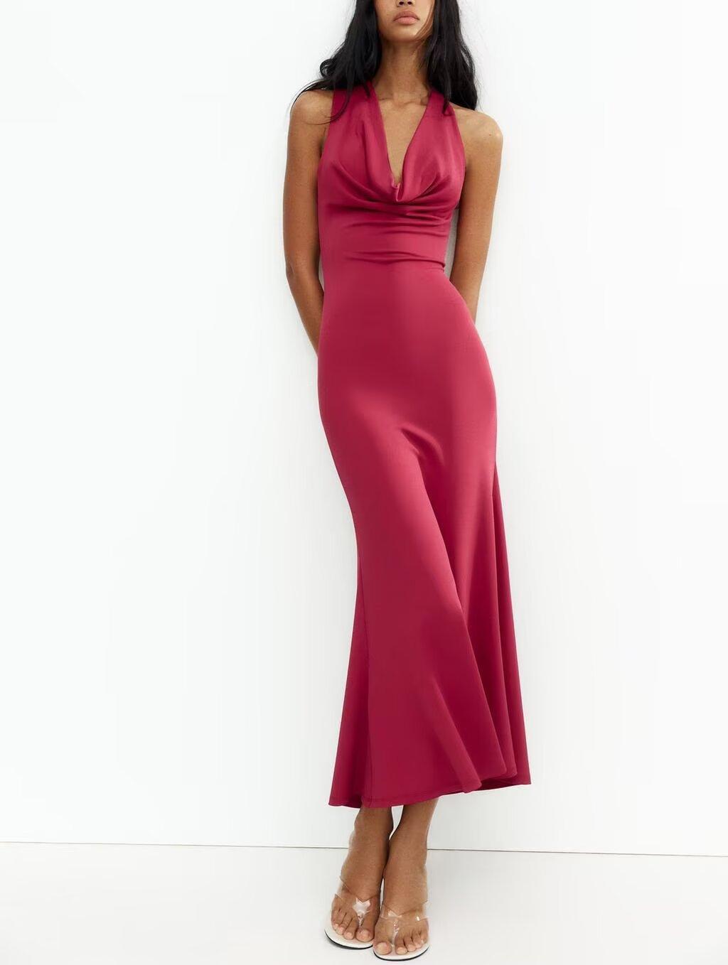 Women's Rose Red Dress
