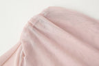 Women's Little Woman Wind Silk Net Asymmetric Top