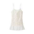 Women's Spring Vacation 3D Floral Chiffon Patchwork Dress
