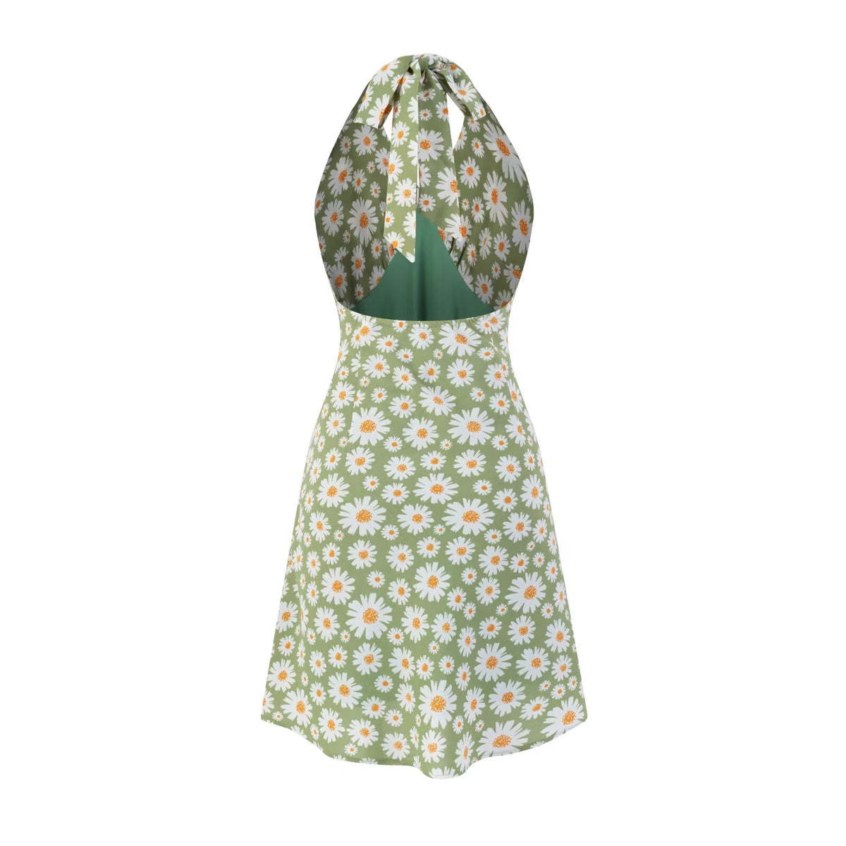 Women's Summer High Waist Slim Fit Little Daisy Printed Dress