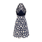 Women's Summer High Waist Slim Fit Little Daisy Printed Dress