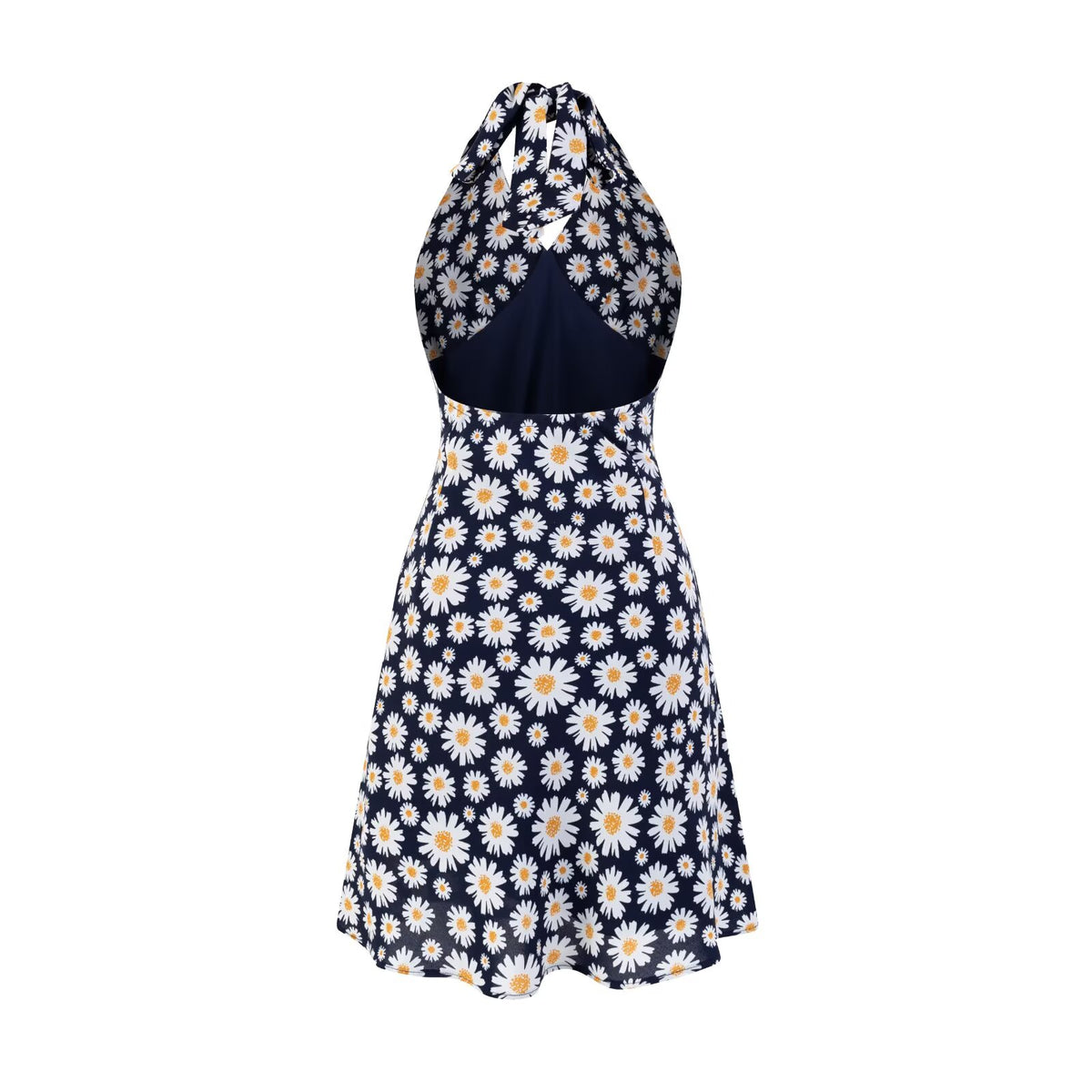 Women's Summer High Waist Slim Fit Little Daisy Printed Dress