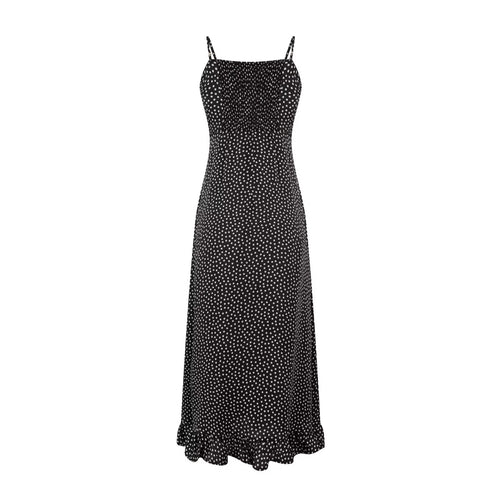 Spring Vacation Sweet Girl Fairy Polka Dot Printed Suspender Dress