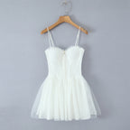 Women's Lace Embroidered Sweetheart Mini Dress
