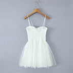 Women's Lace Embroidered Sweetheart Mini Dress