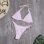 Print Split Bikini Swimwear
