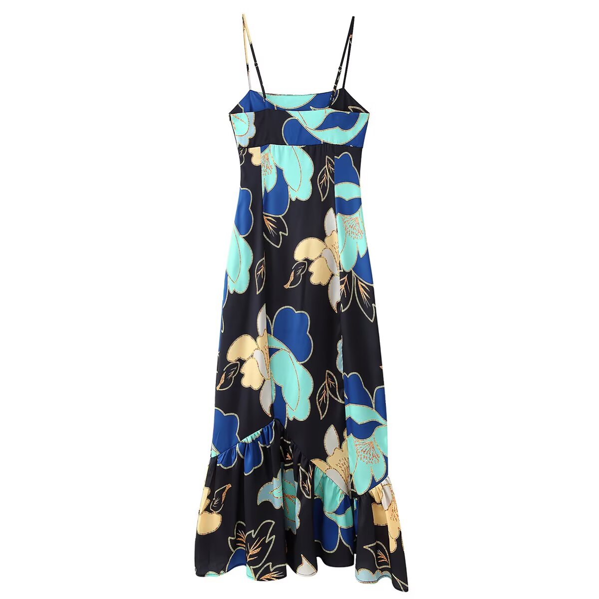 Floral-Print Sling Casual Dress