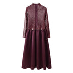 One-Shoulder Sequin Split Evening Dress