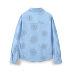 Women's Embroidered Decorative Poplin Shirt