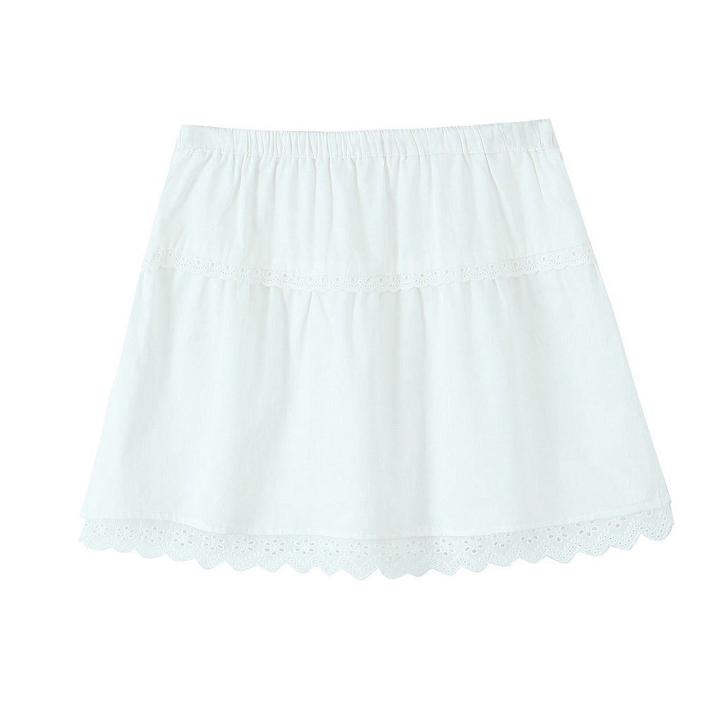 Women's Cotton High-Waisted Two-Piece Skirt Set