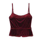 's Solid Color Retro V Neck Lace Fastener Decoration Slim Fit