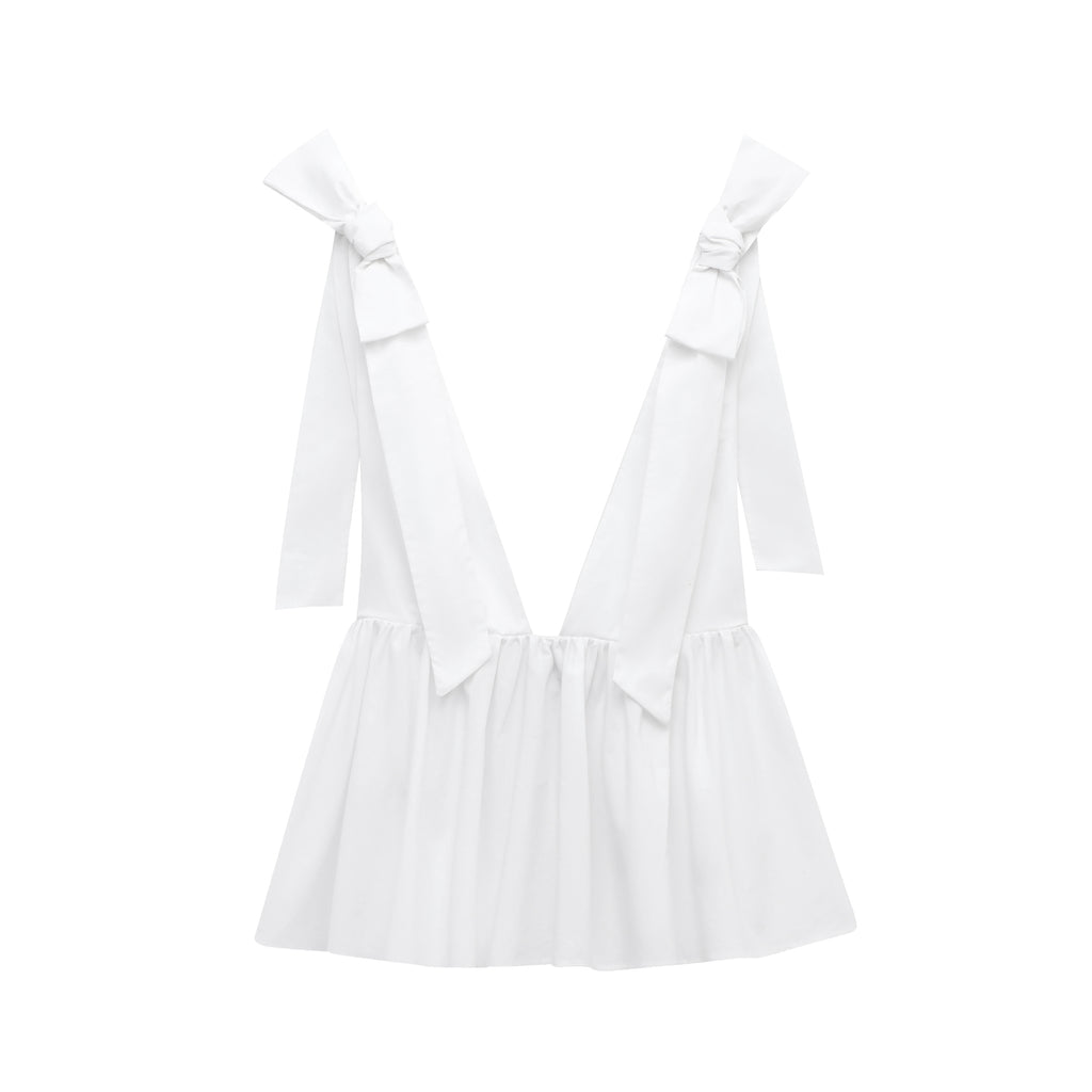 Women's Backless Ruched Bow Camisole