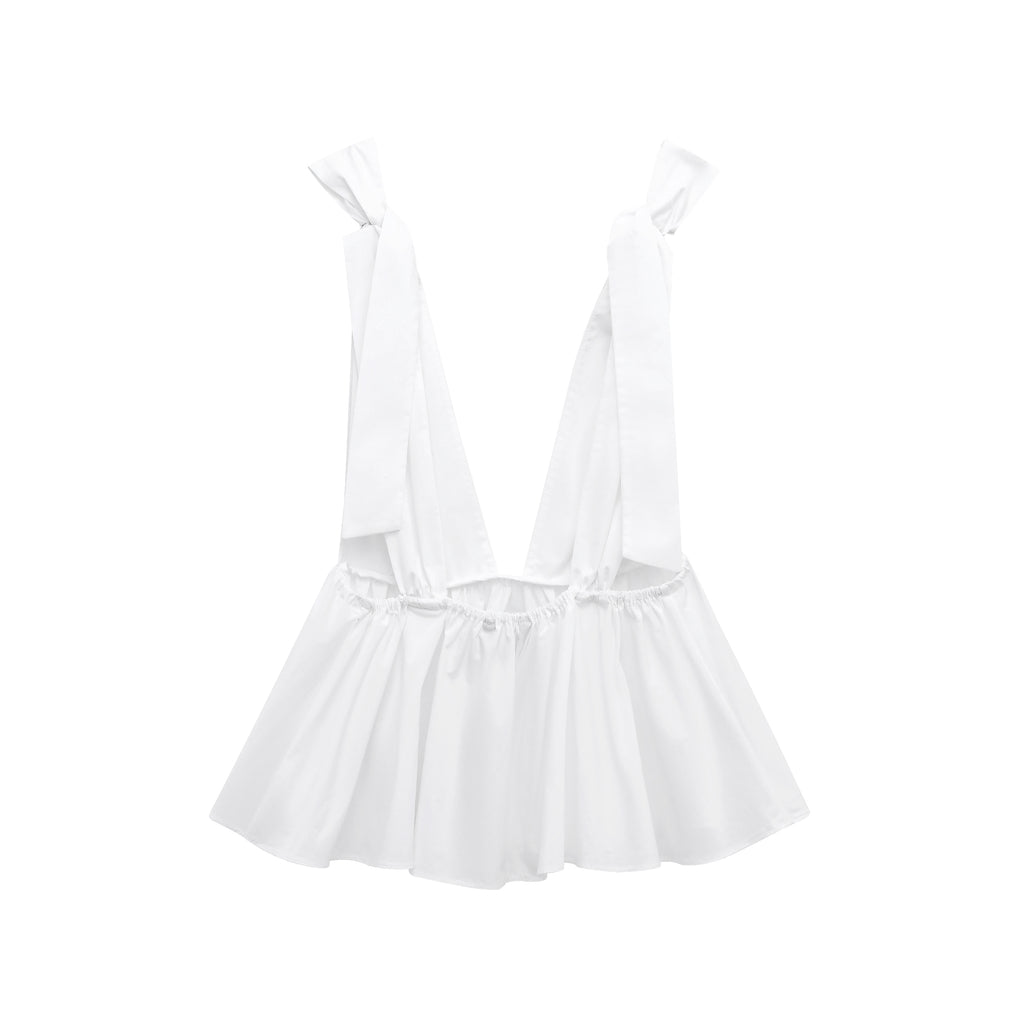 Women's Backless Ruched Bow Camisole