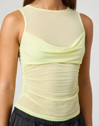 Women's 's Top Solid Color See Through Mesh Bottoming Shirt