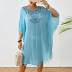 Slubbed Fabric Cover Up Swimwear