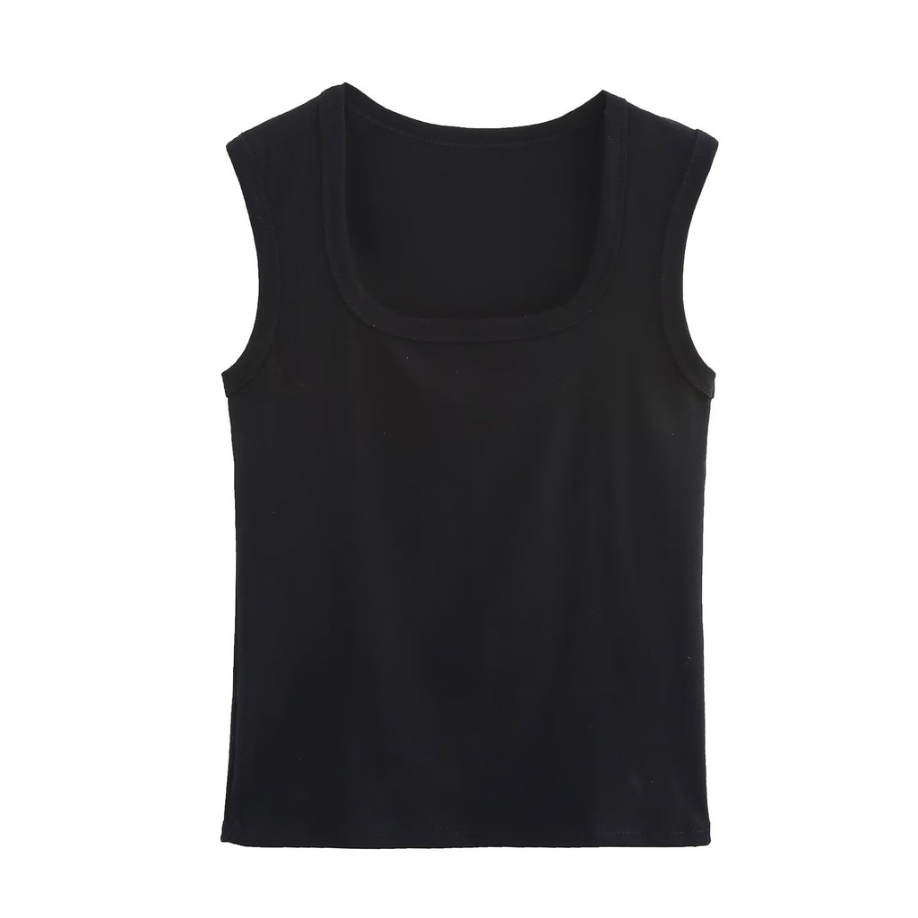 Knitted U-Neck Sleeveless Exercise Vest