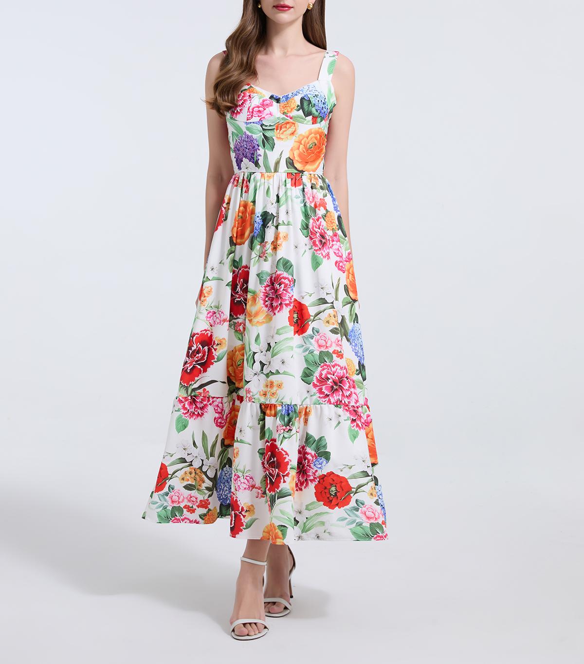Women's 's Printed Halter A-Line Dress
