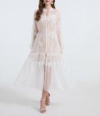 Women's 's Butterfly Embroidered Halter Dress
