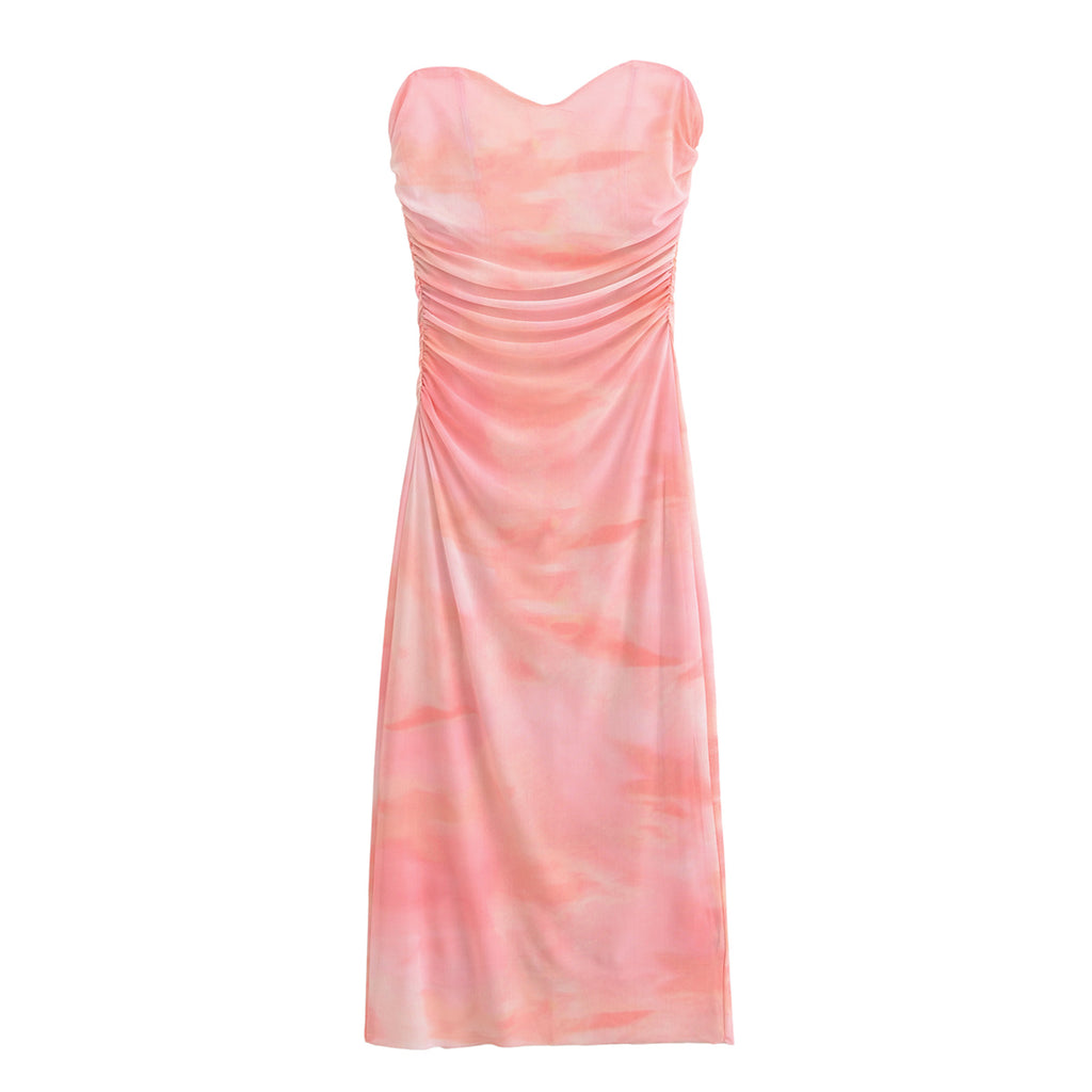 's Printed Strapless Tube Dress