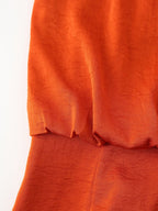 Women's Pleated Asymmetric Satin Look Dress
