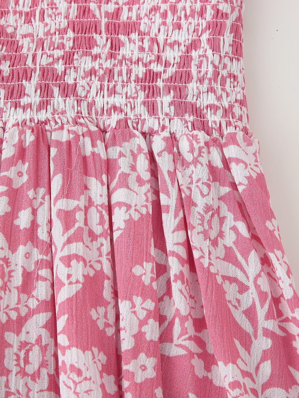 Printed Ruched Long-Sleeve A-Line Midi Dress