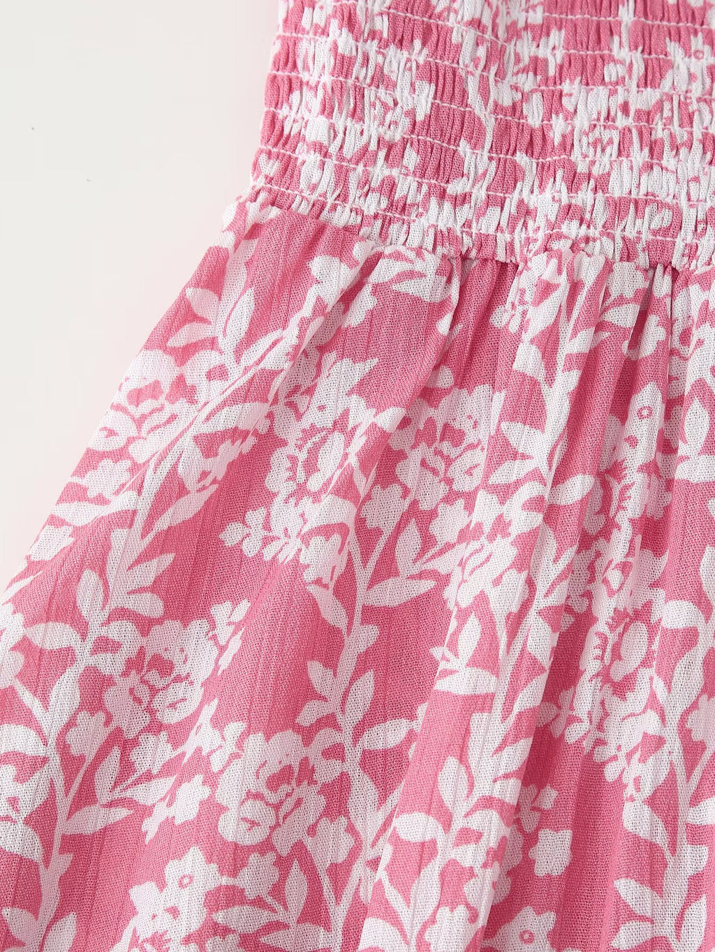Printed Ruched Long-Sleeve A-Line Midi Dress