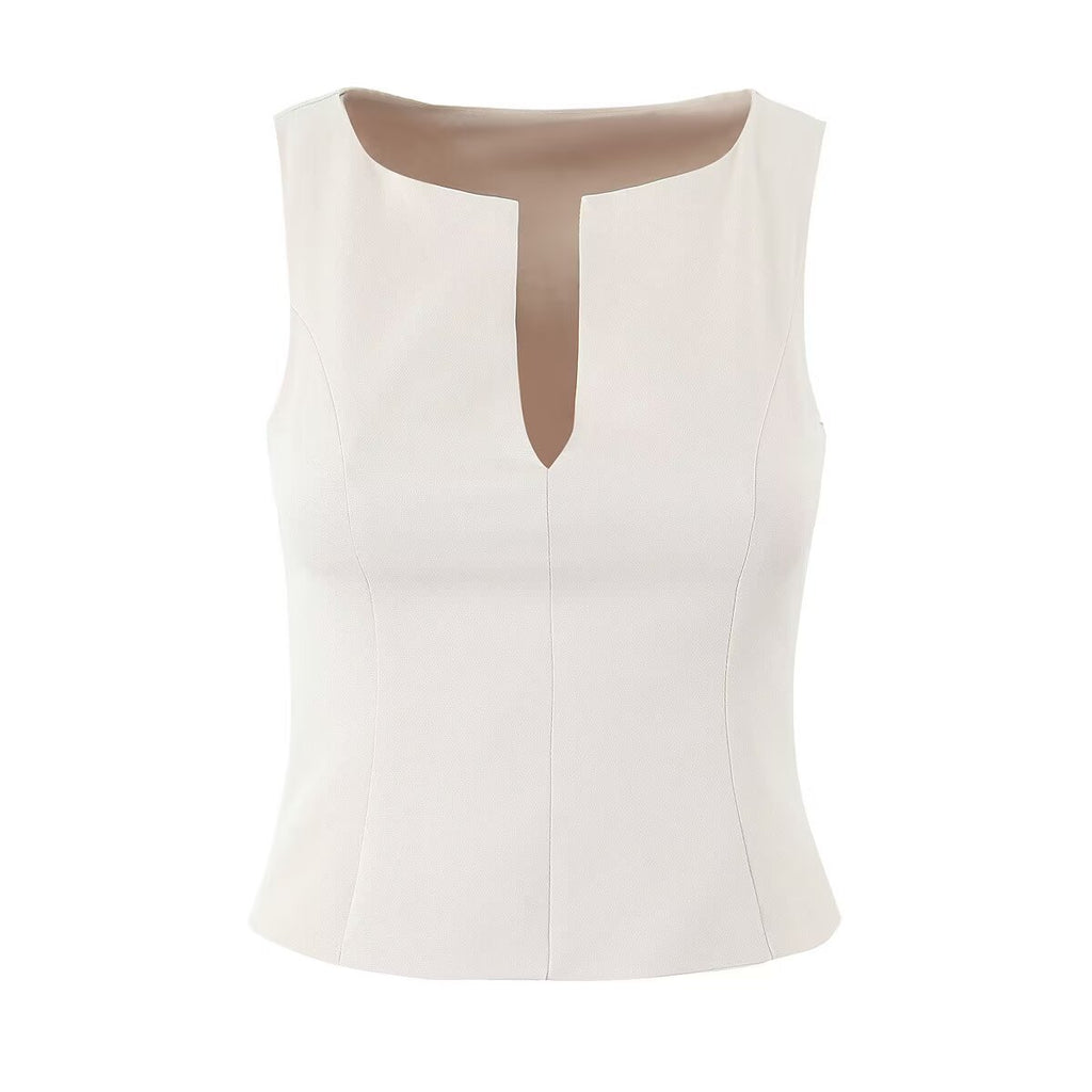 Women's Pleated Asymmetric V-Neck Top and Skirt Two-Piece Set