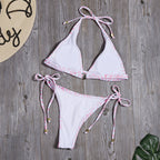 Print Split Bikini Swimwear