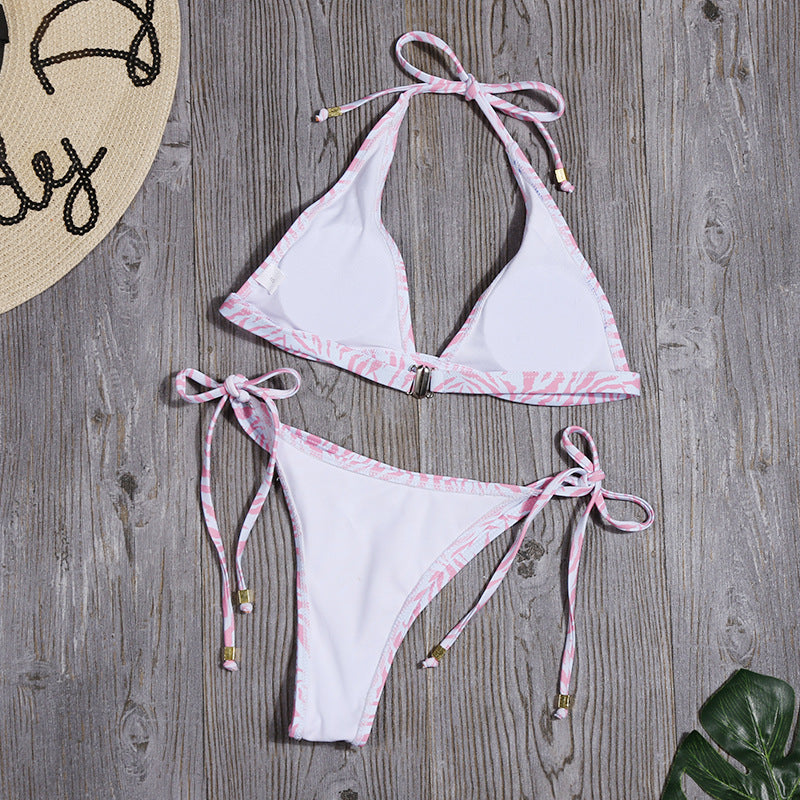 Print Split Bikini Swimwear