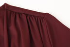 Women's Belted Ruched Bodycon Maxi Dress