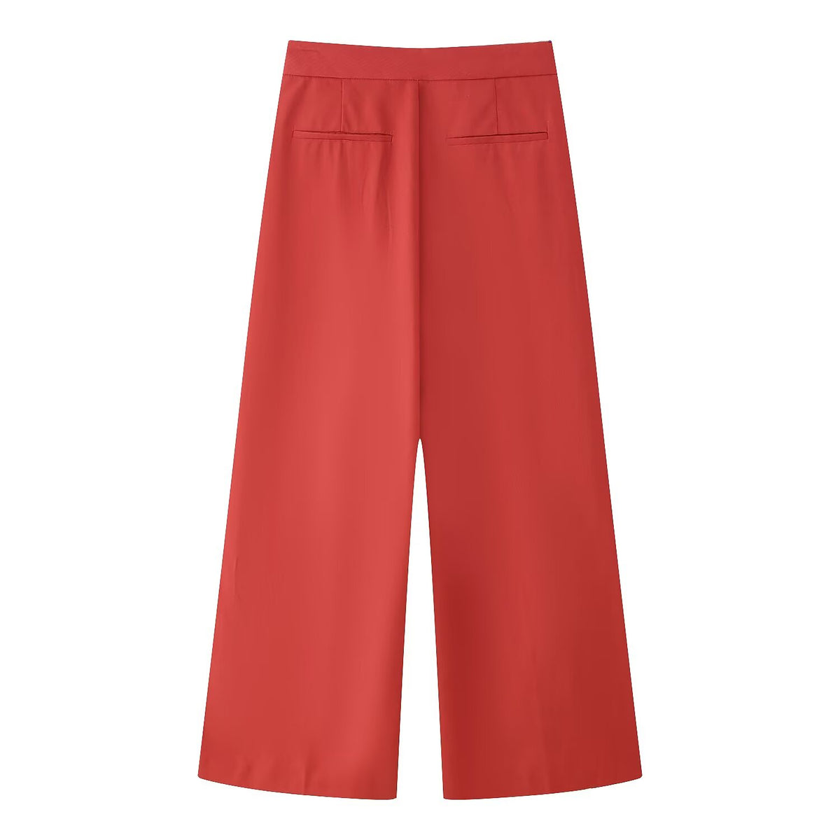 Women's Solid Color Decorated Row Button Tube Top Pant Set