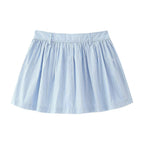 Women's Lace Striped Short Shirt Half Culottes Sets