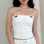 's Slim Vest Bow Decorative Top