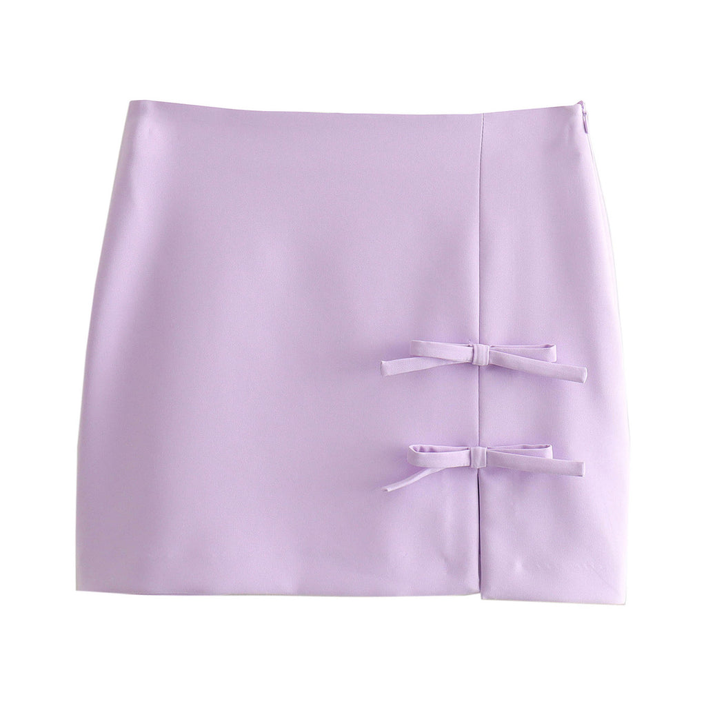 Summer Bowknot Decoration Split Skirt