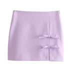 Summer Bowknot Decoration Split Skirt