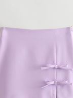 Summer Bowknot Decoration Split Skirt