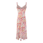 Floral Print High Waist One Step Mid Length Dress