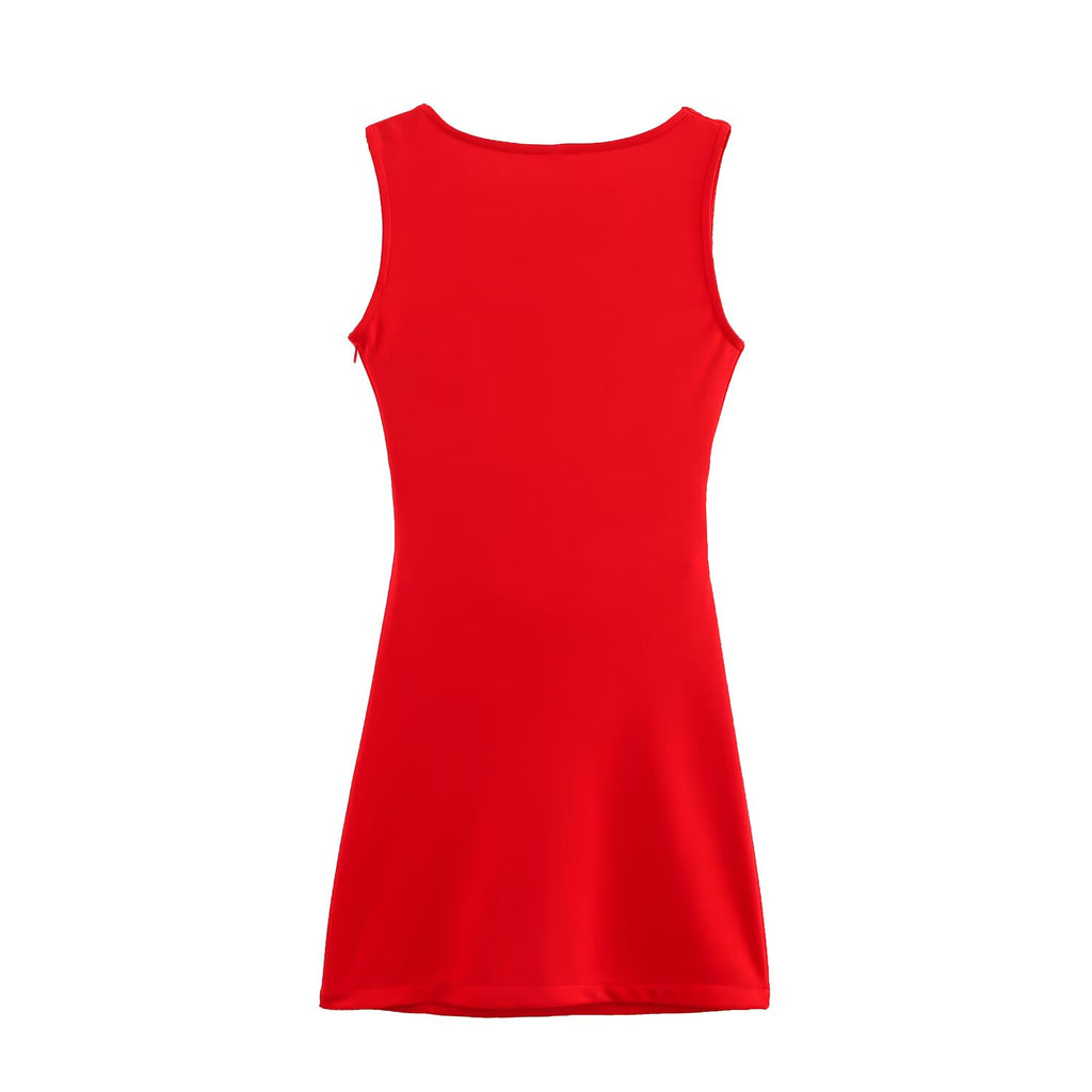 Asymmetric Sleeveless Bodycon Mini Dress
