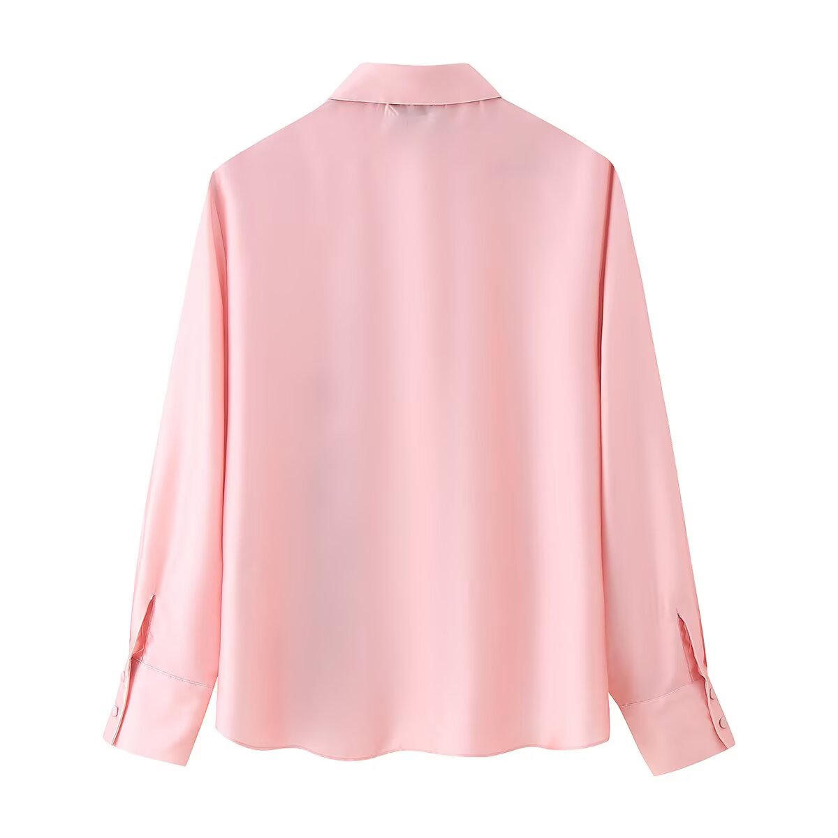 Women's French Floral Printed Silk Satin Textured Shirt