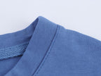 Women’s Blue Color Block Graphic Short Sleeve Top