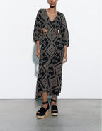 Spring Summer Open Design Embroidery Dress