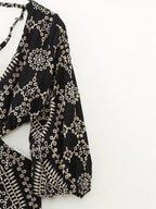 Spring Summer Open Design Embroidery Dress