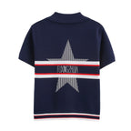Women's Spring Women Clothing All Match Casual Embroidered Polo Shirt Collar Sweater
